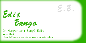 edit bango business card