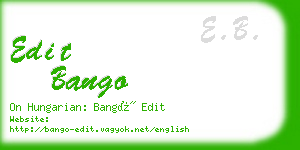 edit bango business card